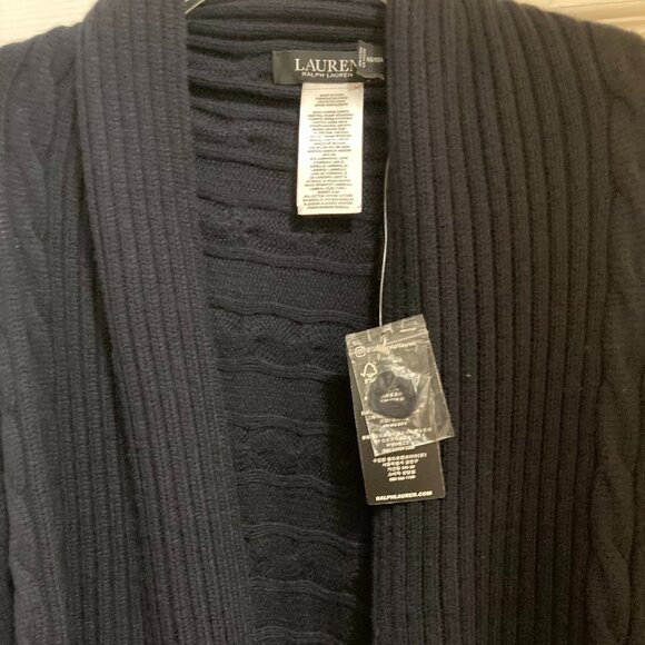 New Ralph Lauren Blue Cable-Knit Vest - Picture 2 of 9